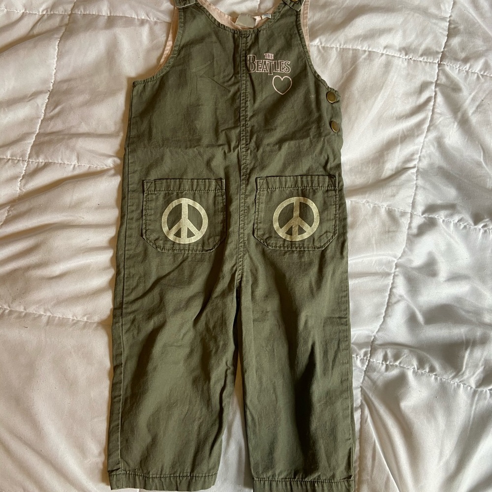 The Beatles olive overalls